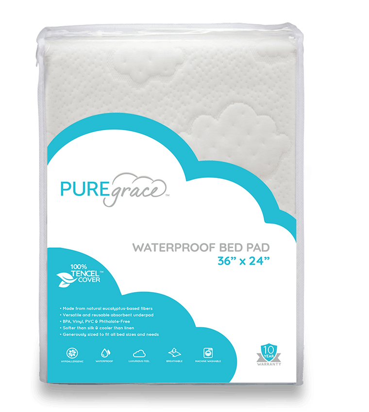 PUREgrace TENCEL™ Waterproof Bed Pad (36” x 24”)