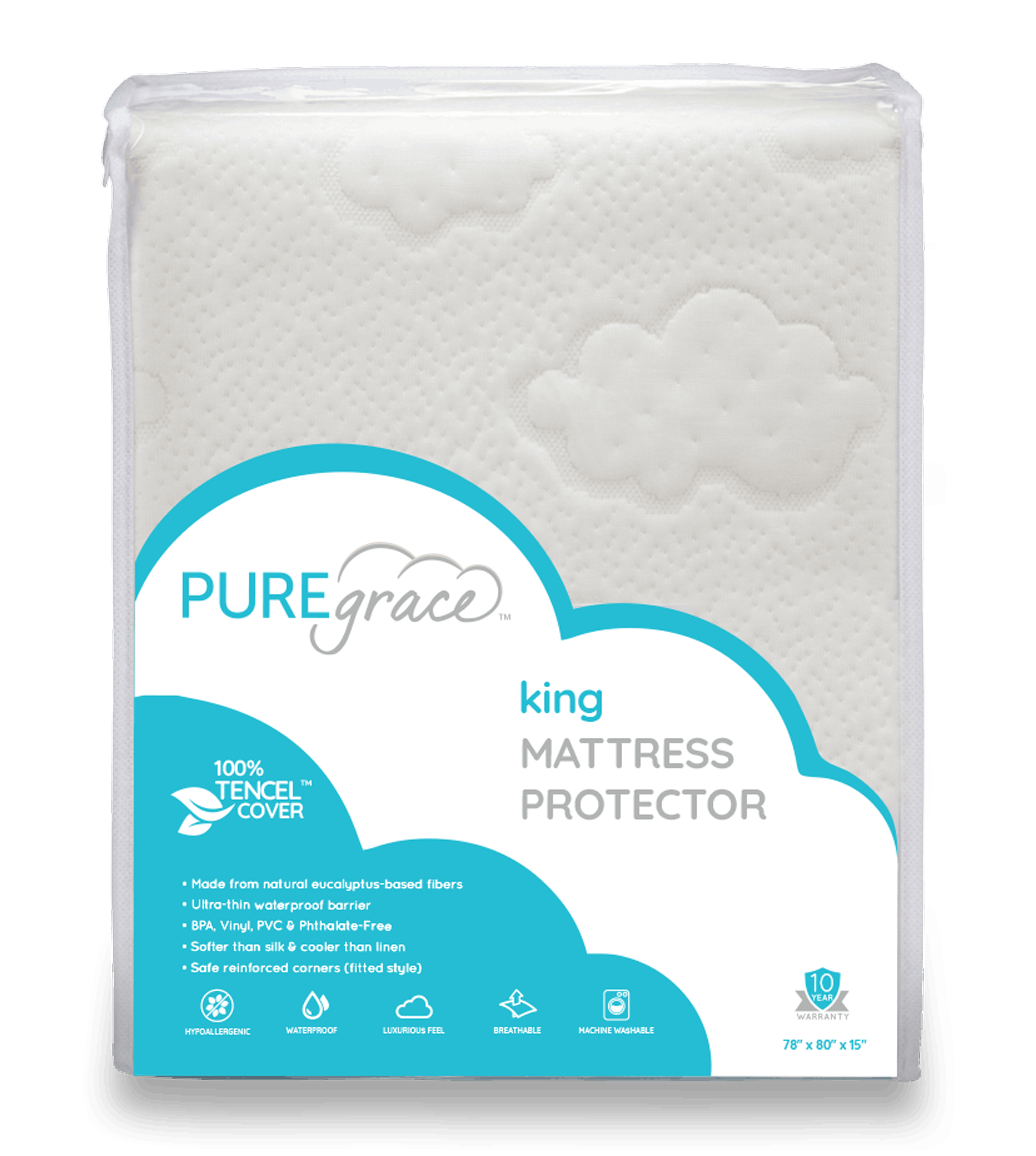 PUREgrace TENCEL™ Mattress Protector (King)