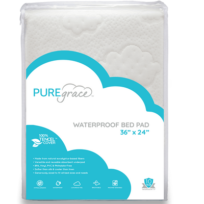 PUREgrace TENCEL Waterproof Bed Pad (36” x 24”)