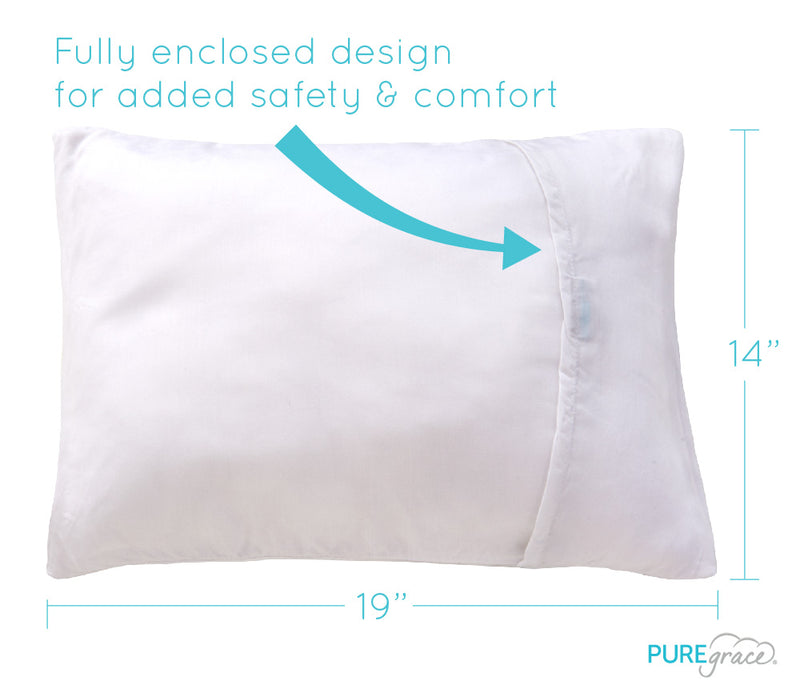 GOTS Certified Organic Toddler Pillow and 100% TENCEL Pillowcase